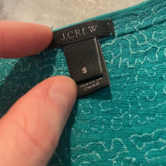 JCrew sequin tank top Aqua turquoise blue Tiffany blue cute layering piece - Picture 3 of 6
